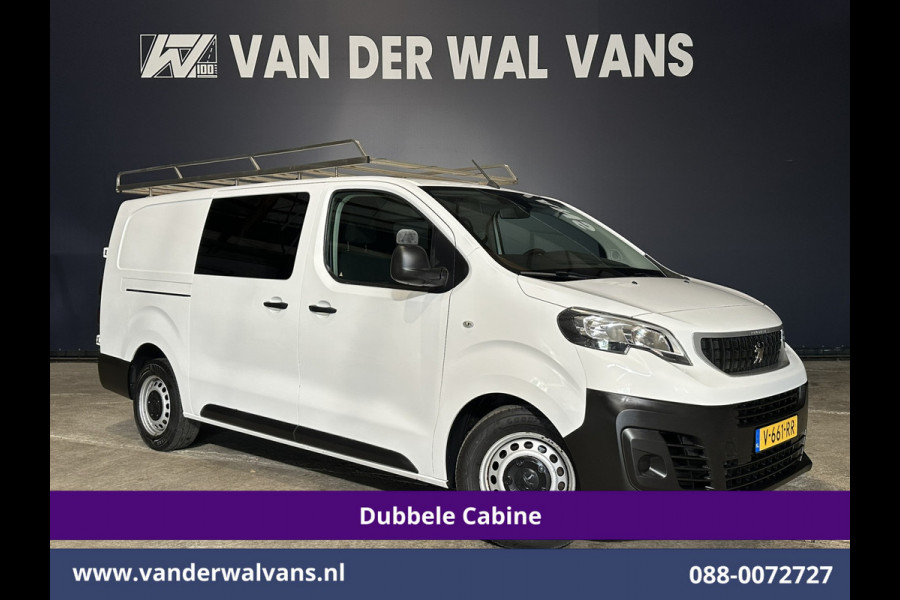 Peugeot Expert 2.0 BlueHDI 123pk L3H1 Dubbele cabine Euro6 Airco | 5-Zits | Navigatie | Imperiaal | Cruisecontrol Apple Carplay, Android Auto, Parkeersensoren, 2500kg Trekvermogen