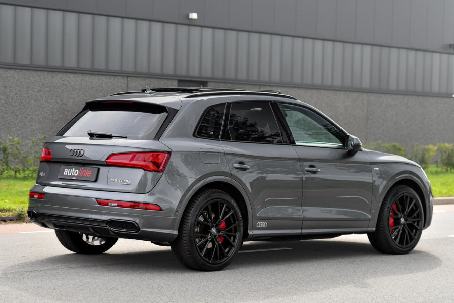 Audi Q5 55 TFSI e quattro Competition 3x S-Line. Luchtv, Massage, Pano, ACC, 360, B&O, Trekh, Keyless, Matrix, CarPlay, Sfeer!