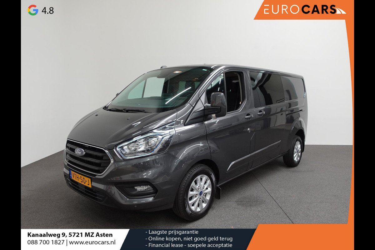 Ford Transit Custom 300 2.0 TDCI L2H1 Limited Dubbele Cabine Navi Airco 2 Schuifdeuren Trekhaak PDC voor & achter Carplay DAB