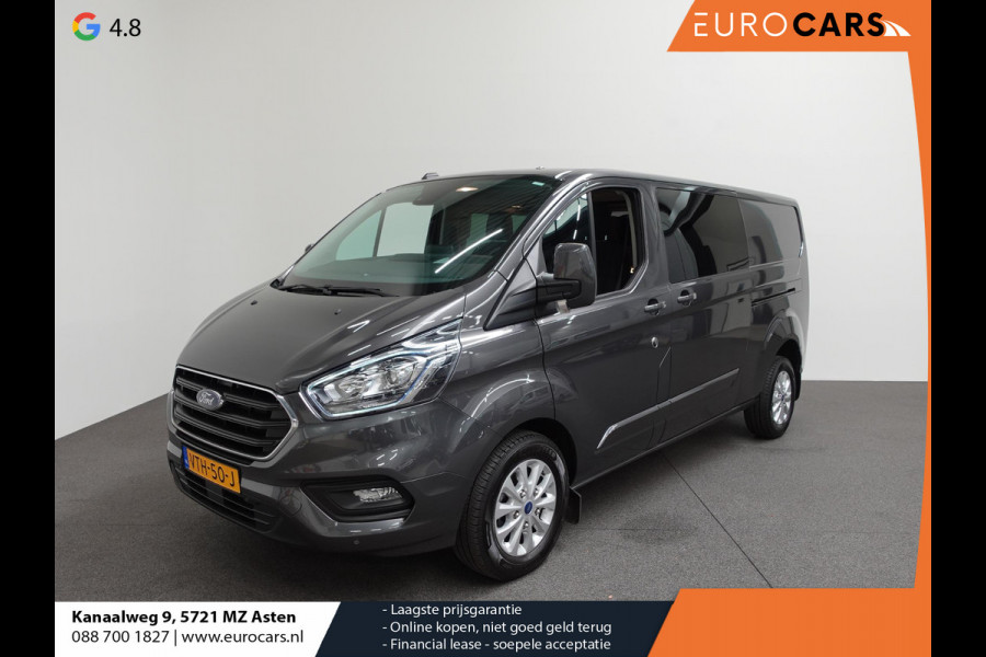 Ford Transit Custom 300 2.0 TDCI L2H1 Limited Dubbele Cabine Navi Airco 2 Schuifdeuren Trekhaak PDC voor & achter Carplay DAB