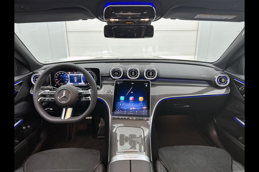 Mercedes-Benz C-Klasse 300 e Business Solution AMG | Trekhaak | Middenconsole metaalstructuur | Nightpakket | Panoramaschuifdak | Smartphone integratie | Parkeerpakket met 360°-camera | 19" multispaaks AMG-velgen |