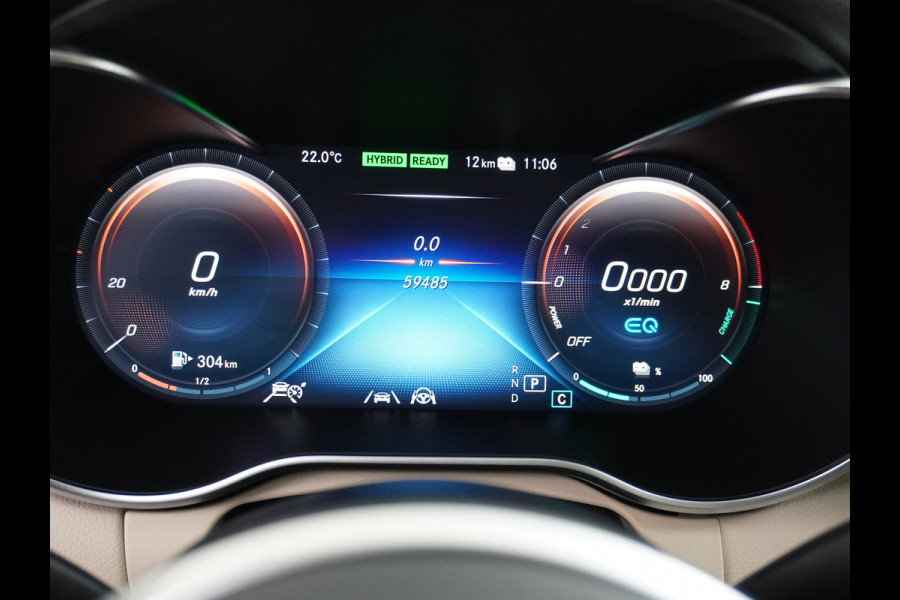 Mercedes-Benz C-Klasse Estate 300e PHEV Hybrid Automaat Leder Virtual Cockpit Apple Carplay Android Auto Adaptive-Cruise Lane-Assist High Performance-L Keyless Dual-Ecc Distronic+ Rijassistentiepakket Park-Assist Verkeersbord-Herkenning Origineel Nederlandse Auto Nieuwprijs €59.000 320PK 700Nm Koppel