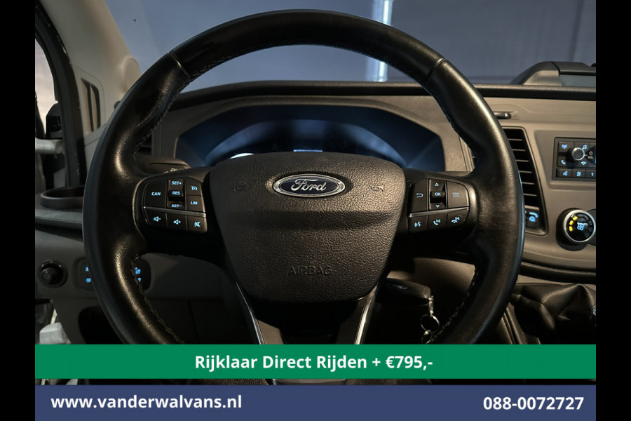 Ford Transit 2.0 TDCI 130pk L3H2 Dubbele cabine Euro6 *Rijklaar Direct Rijden* Airco | 6-Zits | 2500kg Trekhaak | LED | Cruisecontrol Parkeersensoren, verwarmde voorruit
