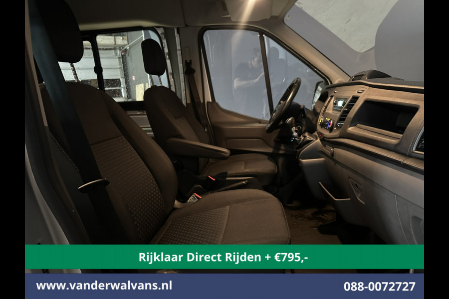 Ford Transit 2.0 TDCI 130pk L3H2 Dubbele cabine Euro6 *Rijklaar Direct Rijden* Airco | 6-Zits | 2500kg Trekhaak | LED | Cruisecontrol Parkeersensoren, verwarmde voorruit