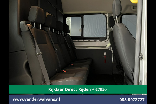 Ford Transit 2.0 TDCI 130pk L3H2 Dubbele cabine Euro6 *Rijklaar Direct Rijden* Airco | 6-Zits | 2500kg Trekhaak | LED | Cruisecontrol Parkeersensoren, verwarmde voorruit