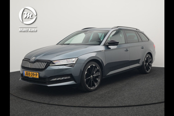 Škoda Superb Combi 1.4 TSI iV Sportline Plug In Hybrid 218pk Dealer O.H PHEV | Adaptive Cruise | 360 Camera | Alcantara Sportstoelen Memory | Canton Audio | 19"L.M | Virtual | Keyless |