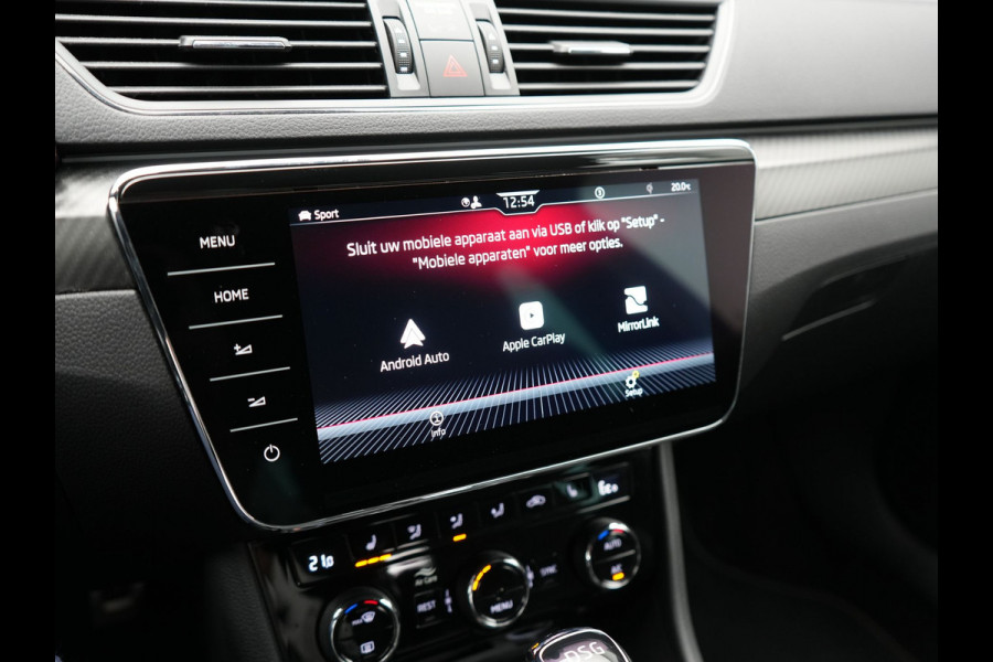 Škoda Superb Combi 1.4 TSI iV Sportline Plug In Hybrid 218pk Dealer O.H PHEV | Adaptive Cruise | 360 Camera | Alcantara Sportstoelen Memory | Canton Audio | 19"L.M | Virtual | Keyless |