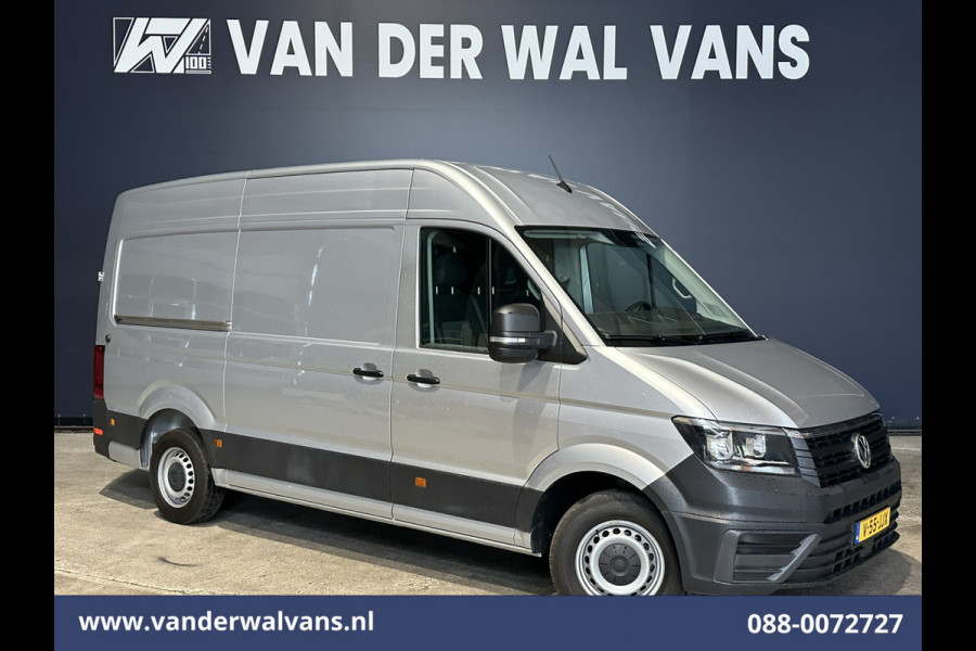 Volkswagen Crafter 2.0 TDI 140pk L3H3 L2H2 Euro6 Airco | 3000kg Trekhaak | Camera | Navigatie | Apple Carplay Android auto, Bijrijdersbank, zilver