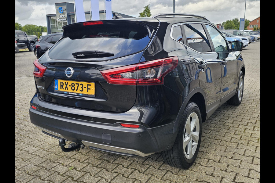 Nissan QASHQAI 1.2 Business Edition 115 pk Automaat | Led verlichting | Panoramadak | Half leder | 360 camera | Stoelverwarming | Trekhaak | Perfect onderhouden etc.