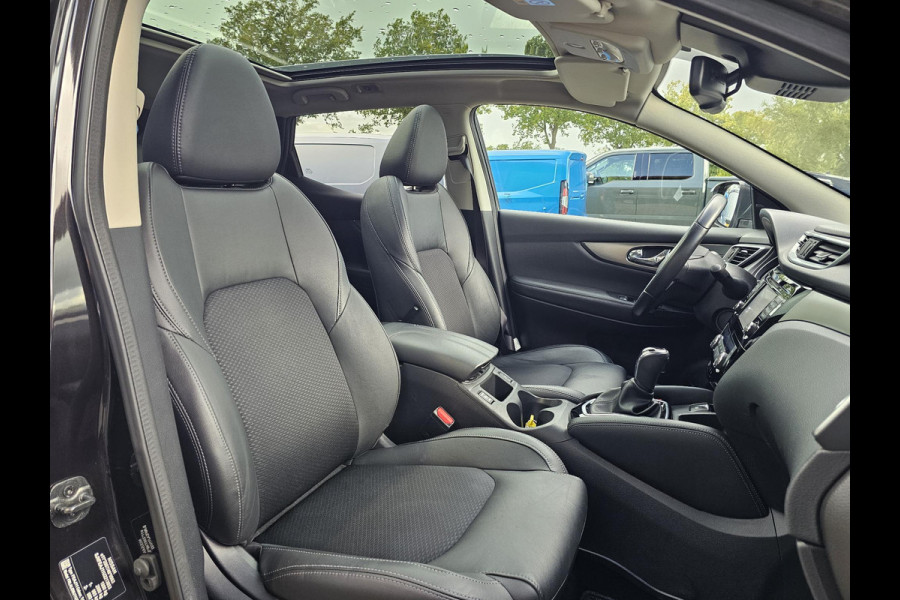 Nissan QASHQAI 1.2 Business Edition 115 pk Automaat | Led verlichting | Panoramadak | Half leder | 360 camera | Stoelverwarming | Trekhaak | Perfect onderhouden etc.