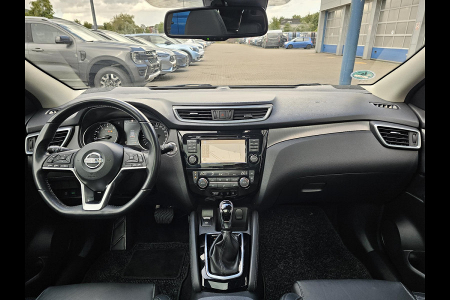 Nissan QASHQAI 1.2 Business Edition 115 pk Automaat | Led verlichting | Panoramadak | Half leder | 360 camera | Stoelverwarming | Trekhaak | Perfect onderhouden etc.