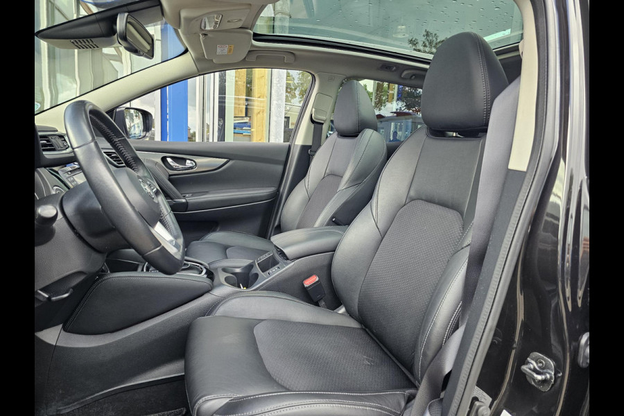 Nissan QASHQAI 1.2 Business Edition 115 pk Automaat | Led verlichting | Panoramadak | Half leder | 360 camera | Stoelverwarming | Trekhaak | Perfect onderhouden etc.