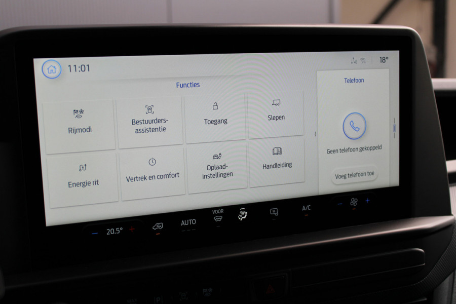 Ford E-Transit Cust. 340 L2H1 Trend 65 kWh 136pk - Trekhaak - Camera - LED - Carplay - Grootlicht Assist - Rijklaar
