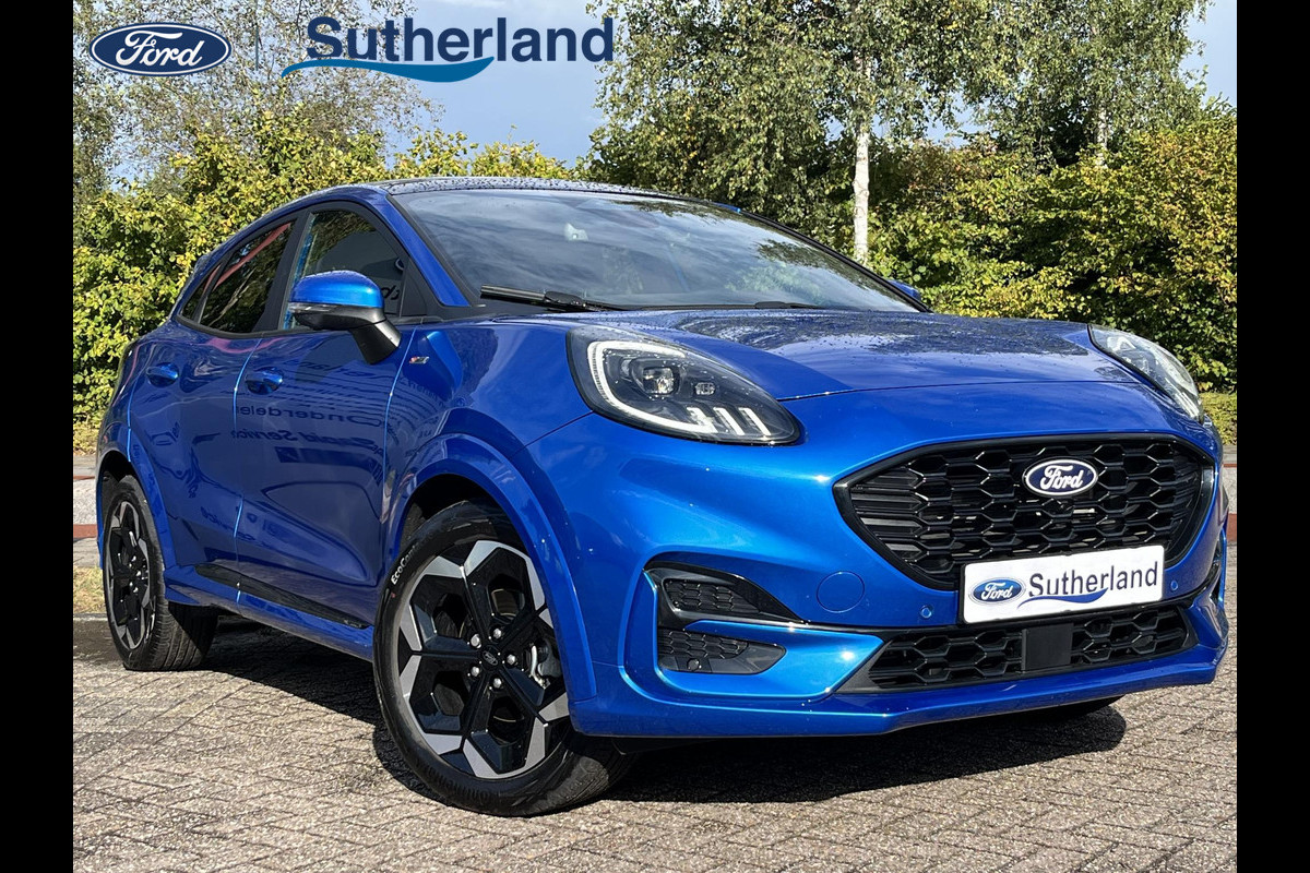 Ford Puma 1.0 EcoBoost Hybrid ST-Line X 155pk Automaat | Panoramadak | Afneembare trekhaak | Winter Pack | Adaptive cruise control | 360 graden camera | Bang&Olufsen | Elektrsiche achterklep | Matrix LED