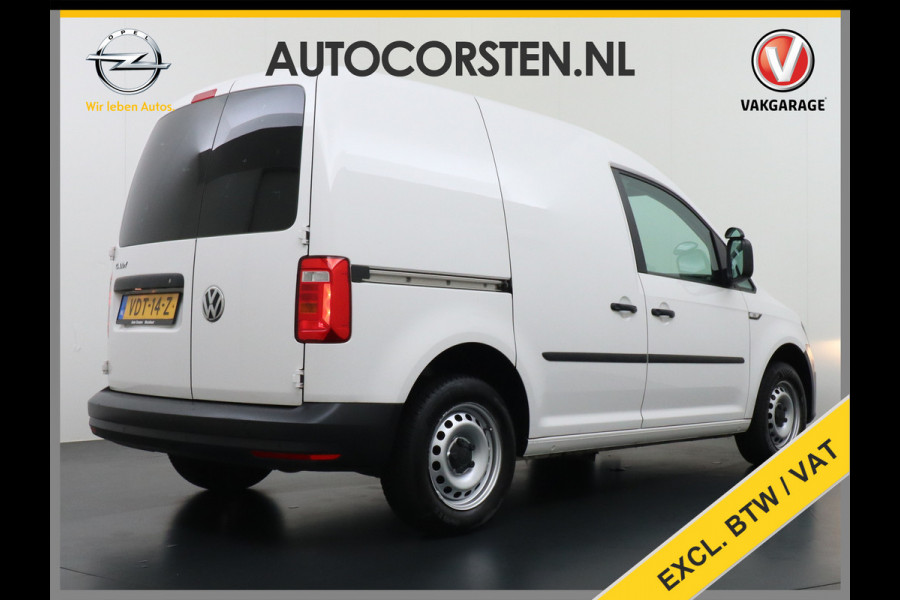 Volkswagen Caddy 2.0TDI L1H1 BMT Airco Navi App Connect Discover Media Pdc Trendline Schuifdeur Betonplex Vloer Inbouwkast Euro 6