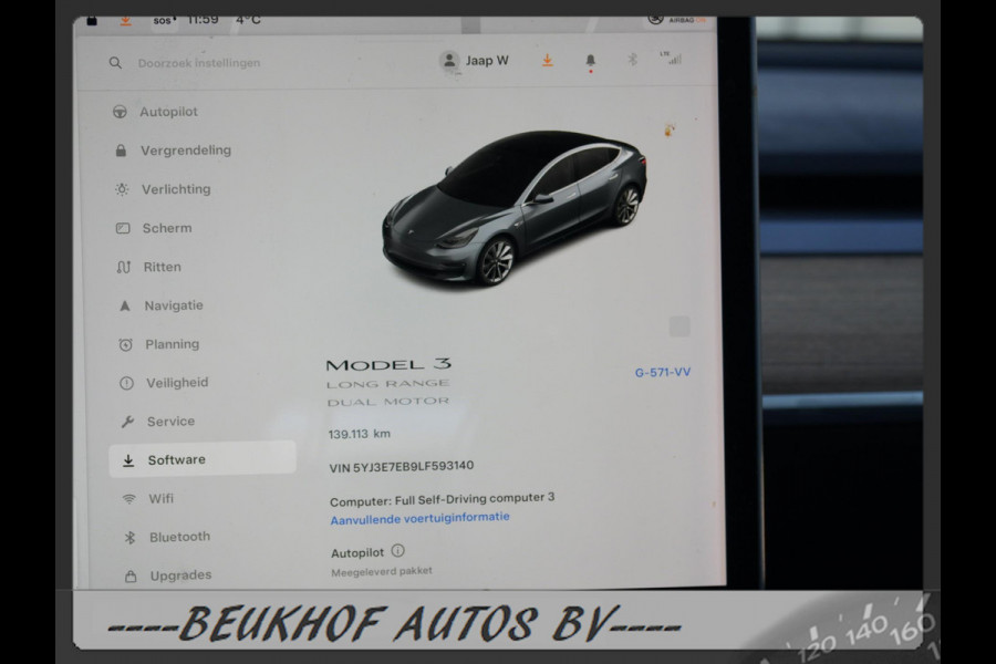 Tesla Model 3 Long Range AWD 75 kWh Trekhaak Soh 92.3% Leer