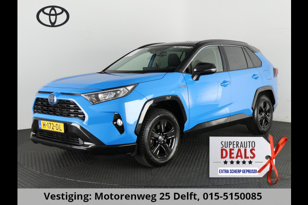 Toyota RAV4 2.5 HYBRID BI-TONE PACK AUTOMAAT GARANTIE 2030* TREKHAAK. ALARM.CYAAN BITONE METALLIC!