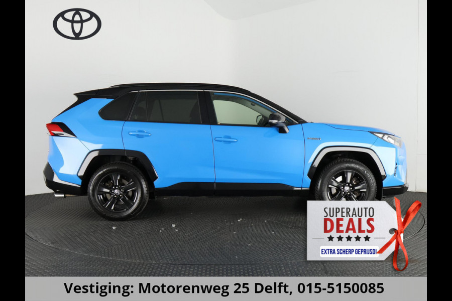 Toyota RAV4 2.5 HYBRID BI-TONE PACK AUTOMAAT GARANTIE 2030* TREKHAAK. ALARM.CYAAN BITONE METALLIC!