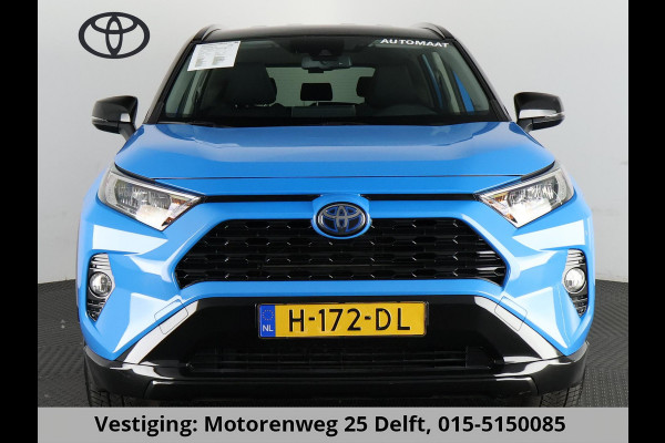 Toyota RAV4 2.5 HYBRID BI-TONE PACK AUTOMAAT GARANTIE 2030* TREKHAAK. ALARM.CYAAN BITONE METALLIC!