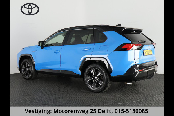 Toyota RAV4 2.5 HYBRID BI-TONE PACK AUTOMAAT GARANTIE 2030* TREKHAAK. ALARM.CYAAN BITONE METALLIC!