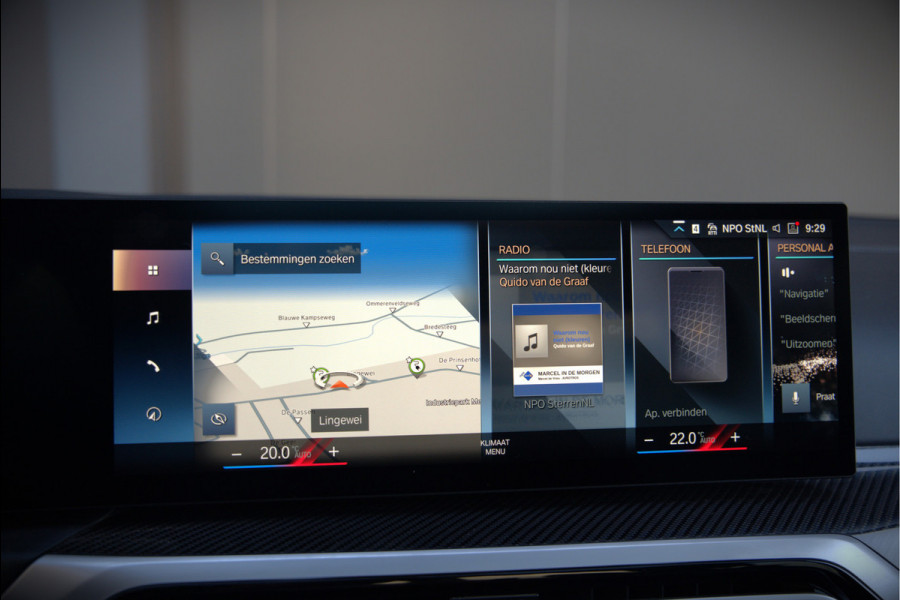 BMW 3-serie 320e High Executive M Sport | Panoramadak | Harman Kardon | Carbon | Camera | Adaptive LED | Stoelverwarming | Stuurverwarming | Apple Carplay | Navigatie | Cruise Control | Memory Seat | Trekhaak | Keyless | Shadowline