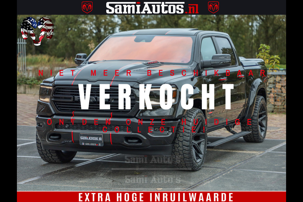 Dodge Ram 1500 GT EDITION | 5.7 HEMI V8 402PK | VIRTUAL COCKPIT | HEAD-UP | ADAPTIVE CRUISE | 360 CAMERA | TRX PACK | VOLLE UITVOERING Comfortabele Dubbele Cabine met Royale 5 Zitplaatsen | BPM vrij | Nu Leverbaar uit Voorraad | Voorraad Nr 2435