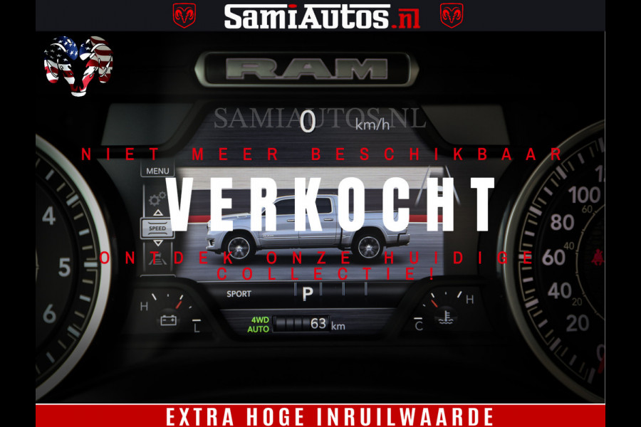 Dodge Ram 1500 Laramie Sport | 420HP 636NM | Stoere Sport en indrukwekkende kleur | Comfortabele Dubbele Cabine met Royale 5 Zitplaatsen | Nu Leverbaar uit Voorraad | Voorraad Nr 2218 - 3854
