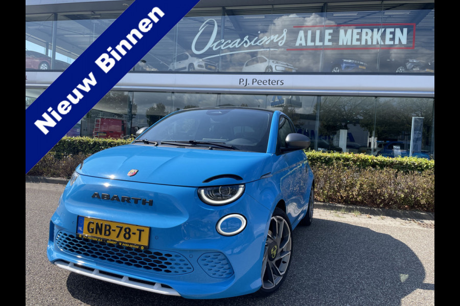 Fiat 500 Abarth Turismo 42 kWh Achteruitrijcamera - Cruise control - Apple carplay - Airco - Parkeersensoren voor en achter - Sportstoelen - Sportstuur leder - Dodehoek detector - navigatie full map - Oplaadmogelijkheid -