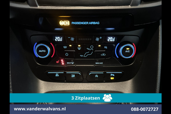 Ford Transit Connect 1.5 EcoBlue 100pk L1H1 Euro6 Airco | 3-Zits | Camera | Navigatie | LED | Cruisecontrol | Verwarmde voorruit Stoelverwarming, Trekhaak, Parkeersensoren, Bijrijdersbank