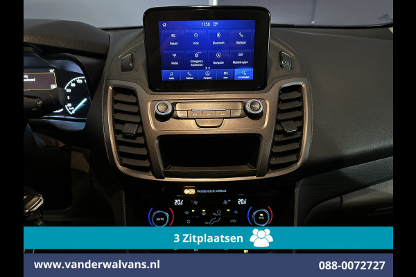 Ford Transit Connect 1.5 EcoBlue 100pk L1H1 Euro6 Airco | 3-Zits | Camera | Navigatie | LED | Cruisecontrol | Verwarmde voorruit Stoelverwarming, Trekhaak, Parkeersensoren, Bijrijdersbank