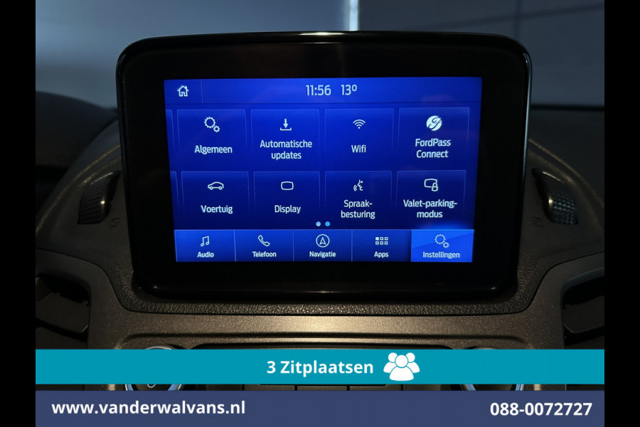 Ford Transit Connect 1.5 EcoBlue 100pk L1H1 Euro6 Airco | 3-Zits | Camera | Navigatie | LED | Cruisecontrol | Verwarmde voorruit Stoelverwarming, Trekhaak, Parkeersensoren, Bijrijdersbank