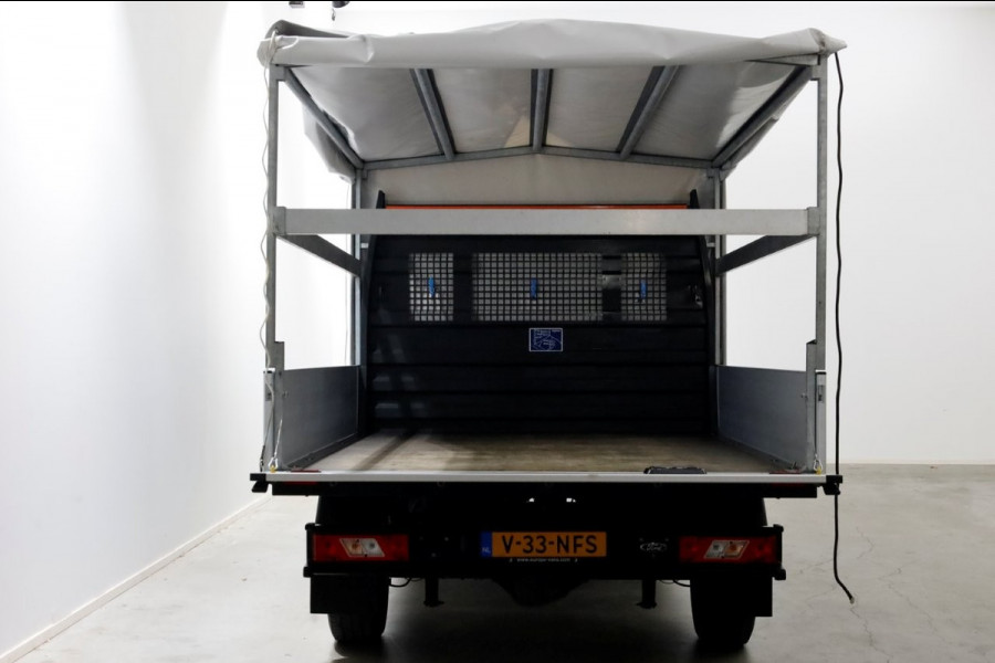 Ford Transit 350 2.0 TDCI 130pk 4x4 L3H1 Trend D.C. Open laadbak met huif 06-2021