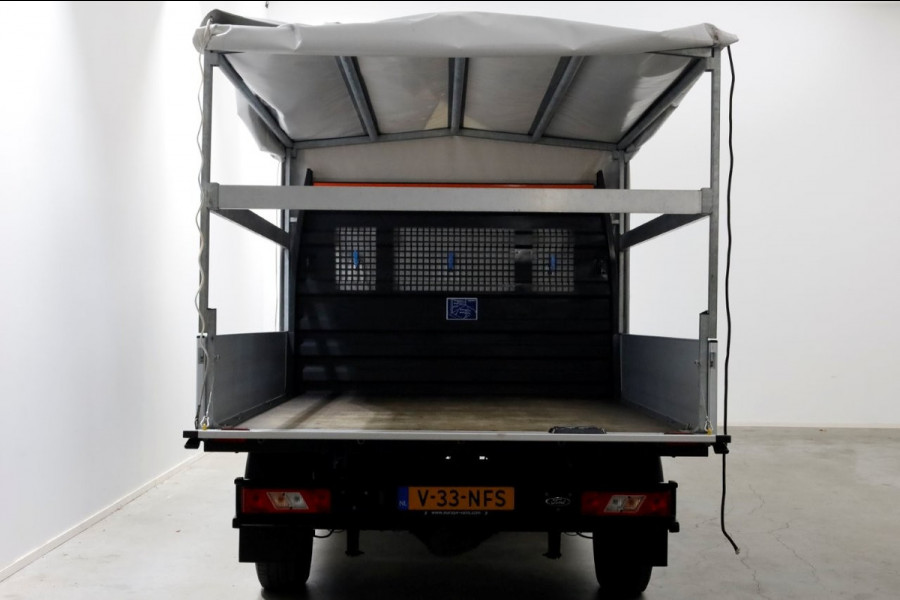 Ford Transit 350 2.0 TDCI 130pk 4x4 L3H1 Trend D.C. Open laadbak met huif 06-2021
