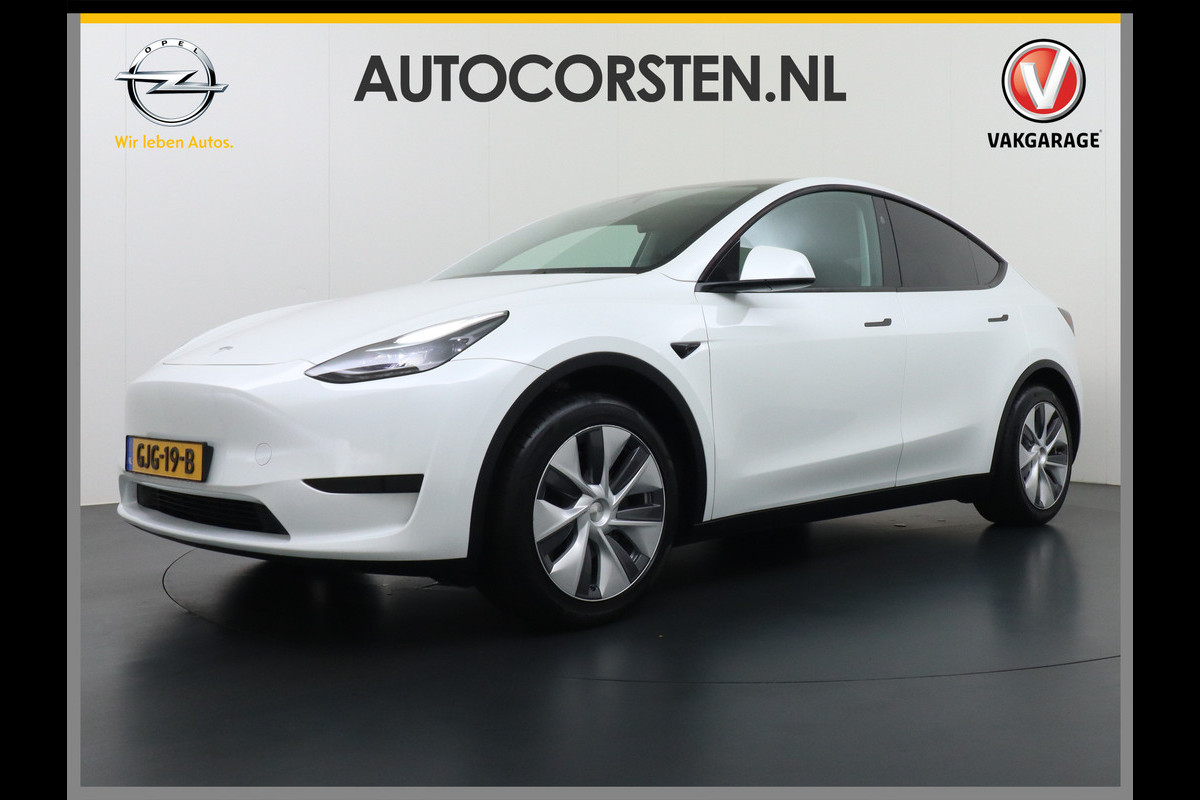 Tesla Model Y RWD 58kWh LFP Warmtepomp Leder Panoramadak Navi Ecc Led Stoel+Stuurverwarming AMD Ryzen™ Processor Elektrisch Verstelbare Stoelen + Memory Keyless Origineel Nederlandse Auto Fabrieksgarantie 23-8-'24/80.000km Garantie op Accu 23-8-'32/160.000km