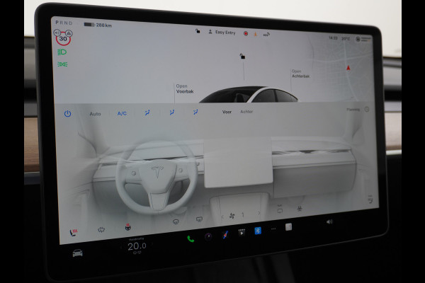 Tesla Model Y RWD 58kWh LFP Warmtepomp Leder Panoramadak Navi Ecc Led Stoel+Stuurverwarming AMD Ryzen™ Processor Elektrisch Verstelbare Stoelen + Memory Keyless Origineel Nederlandse Auto Fabrieksgarantie 23-8-'24/80.000km Garantie op Accu 23-8-'32/160.000km