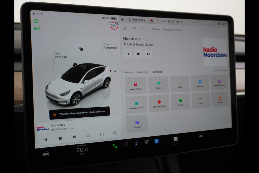 Tesla Model Y RWD 58kWh LFP Warmtepomp Leder Panoramadak Navi Ecc Led Stoel+Stuurverwarming AMD Ryzen™ Processor Elektrisch Verstelbare Stoelen + Memory Keyless Origineel Nederlandse Auto Fabrieksgarantie 23-8-'24/80.000km Garantie op Accu 23-8-'32/160.000km
