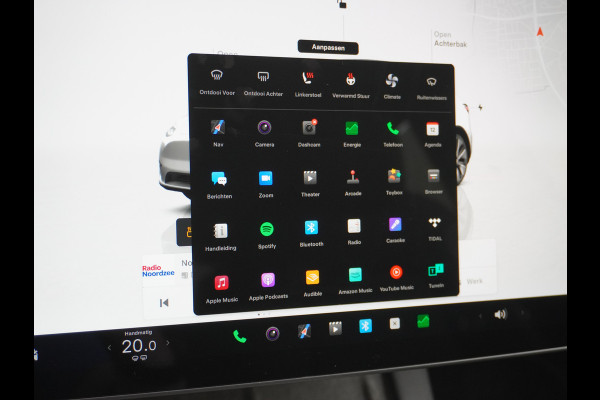 Tesla Model Y RWD 58kWh LFP Warmtepomp Leder Panoramadak Navi Ecc Led Stoel+Stuurverwarming AMD Ryzen™ Processor Elektrisch Verstelbare Stoelen + Memory Keyless Origineel Nederlandse Auto Fabrieksgarantie 23-8-'24/80.000km Garantie op Accu 23-8-'32/160.000km