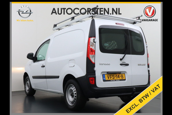 Renault Kangoo 1.5DCi 75 Airco Navi Trekhaak Cruise Control Pdc Energy Comfort Schuifdeur met Raam Imperiaal Betonplex Vloer Wandbetimmering Tussenwand Euro 6 100% Dealeronderhouden 1e Eigenaar
