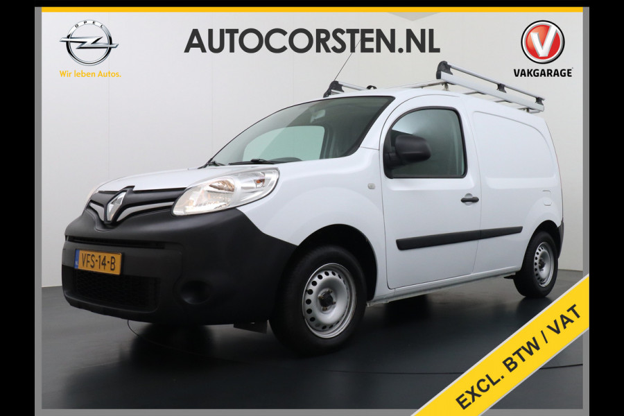 Renault Kangoo 1.5DCi 75 Airco Navi Trekhaak Cruise Control Pdc Energy Comfort Schuifdeur met Raam Imperiaal Betonplex Vloer Wandbetimmering Tussenwand Euro 6 100% Dealeronderhouden 1e Eigenaar