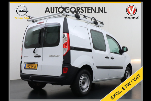 Renault Kangoo 1.5DCi 75 Airco Navi Trekhaak Cruise Control Pdc Energy Comfort Schuifdeur met Raam Imperiaal Betonplex Vloer Wandbetimmering Tussenwand Euro 6 100% Dealeronderhouden 1e Eigenaar
