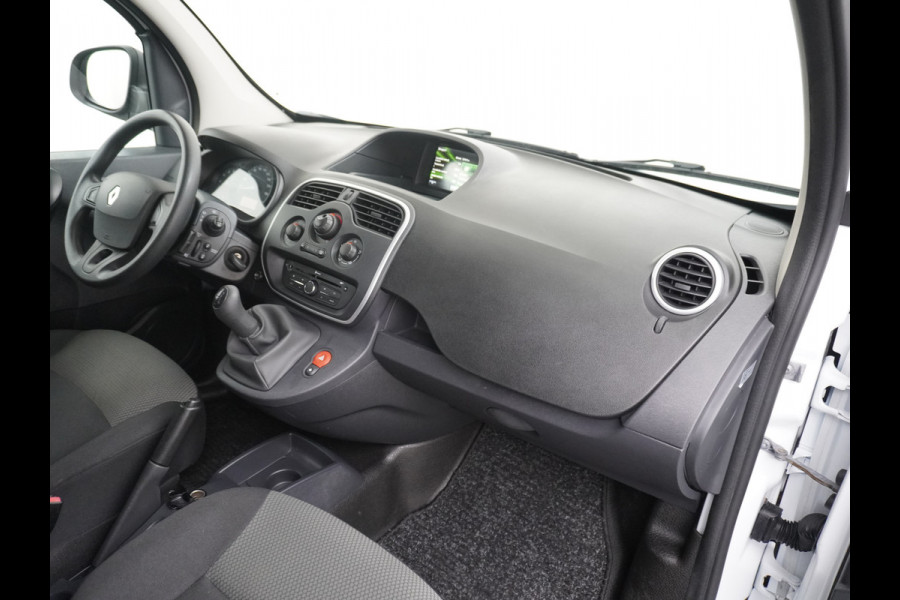 Renault Kangoo 1.5DCi 75 Airco Navi Trekhaak Cruise Control Pdc Energy Comfort Schuifdeur met Raam Imperiaal Betonplex Vloer Wandbetimmering Tussenwand Euro 6 100% Dealeronderhouden 1e Eigenaar