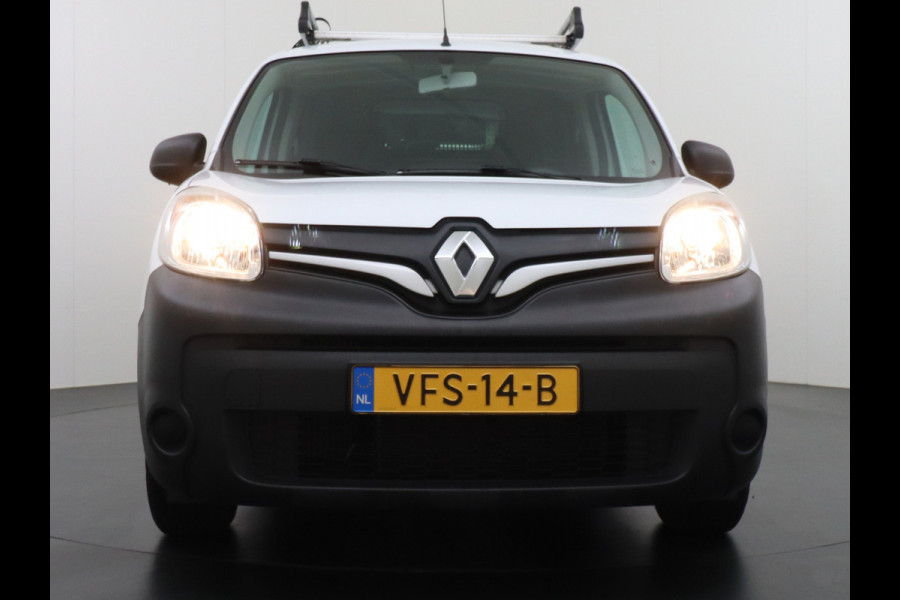 Renault Kangoo 1.5DCi 75 Airco Navi Trekhaak Cruise Control Pdc Energy Comfort Schuifdeur met Raam Imperiaal Betonplex Vloer Wandbetimmering Tussenwand Euro 6 100% Dealeronderhouden 1e Eigenaar