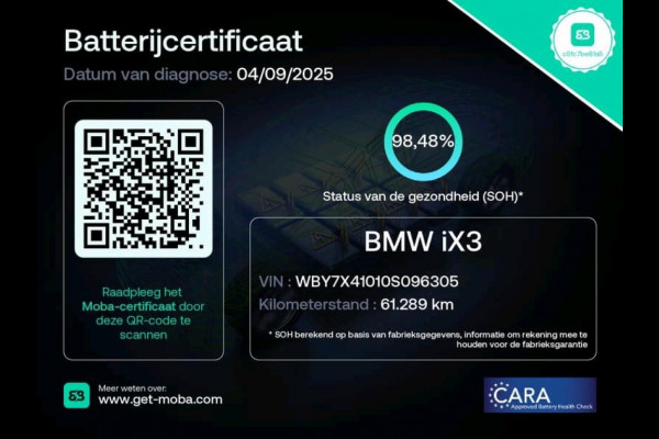 BMW iX3 Executive 80 kWh NL-AUTO | SOH 98%