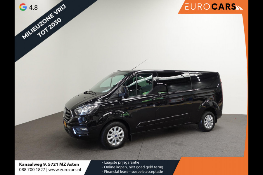 Ford Transit Custom 300 2.0 TDCI L2H1 Limited Dubbele cabine Aut. Navi| Airco 2 Schuifdeuren Trekhaak PDC V& A Carplay DAB