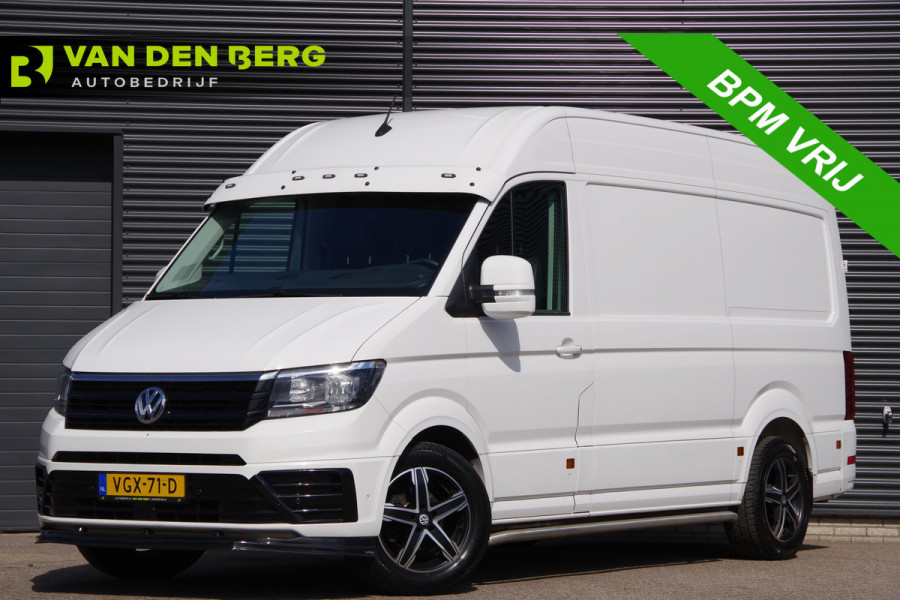 Volkswagen Crafter 35 2.0 TDI L3H3 177PK AUT. LEDER, VANSTEP TREKHAAK, ZONNEKLEP, CAMERA, NAVI, CARPLAY, CRUISE, AIRCO