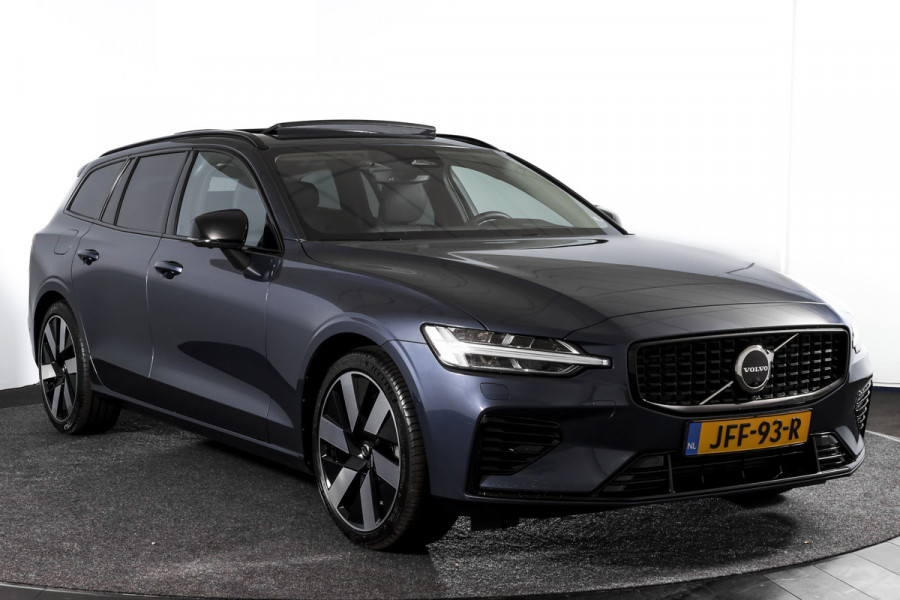 Volvo V60 2.0 T6 Plug-in hybrid AWD Ultra Dark | S/K-panodak | Bowers/Wilkens | Dig. Cockpit | Adapt. Cruise | Memory Stoelen | Elek. Klep | Stoel-+stuurverw. | 360 Camera | NAV+App. Connect | Elek. trekhaak | LM 19" |