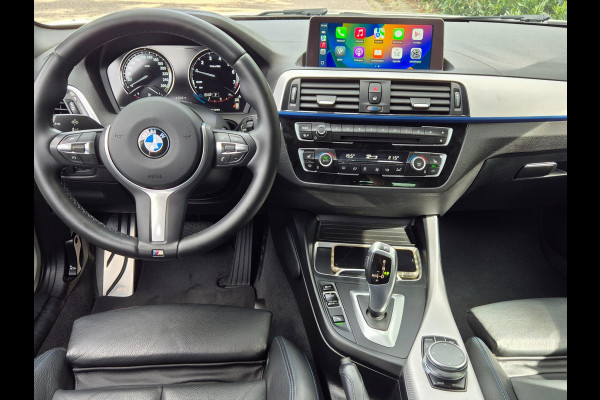 BMW 1-serie M Sport Ed CarPlay NAP LED GR Navi Automaat Black Panel Teller All weather M Velgen GARANTIE Rij-K 118i High Executive