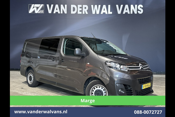 Citroën Jumpy 2.0 BlueHDI **MARGE, GEEN BTW** 123pk L3H1 Dubbele cabine Euro6 Airco | 6-Zits | 2x Zijdeur | Navigatie 2500kg trekhaak, Apple Carplay, Android Auto, Cruiscontrol, Parkeersensoren
