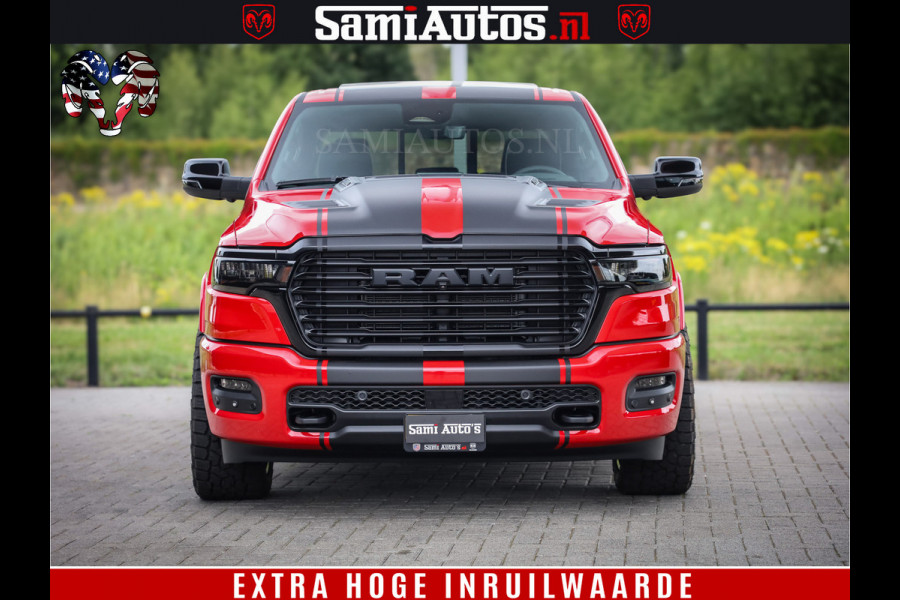 Dodge Ram 1500 Night Premium | RED DEVIL | Full Option | De Meest Luxe Pick-Up in zijn Klasse | Comfortabele Dubbele Cabine met Royale 5 Zitplaatsen | BPM vrij | Nu Leverbaar uit Voorraad | Voorraad Nr 2226 - 4993