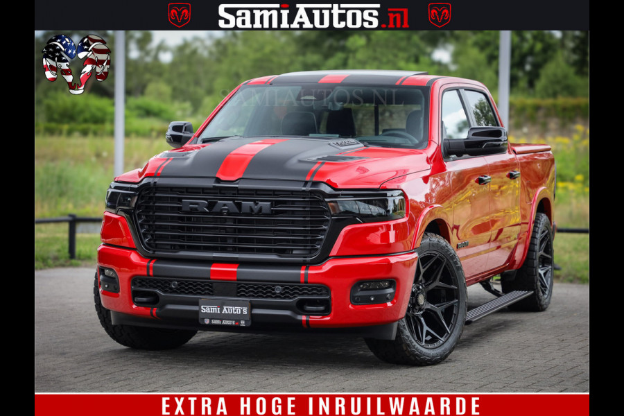 Dodge Ram 1500 Night Premium | RED DEVIL | Full Option | De Meest Luxe Pick-Up in zijn Klasse | Comfortabele Dubbele Cabine met Royale 5 Zitplaatsen | BPM vrij | Nu Leverbaar uit Voorraad | Voorraad Nr 2226 - 4993